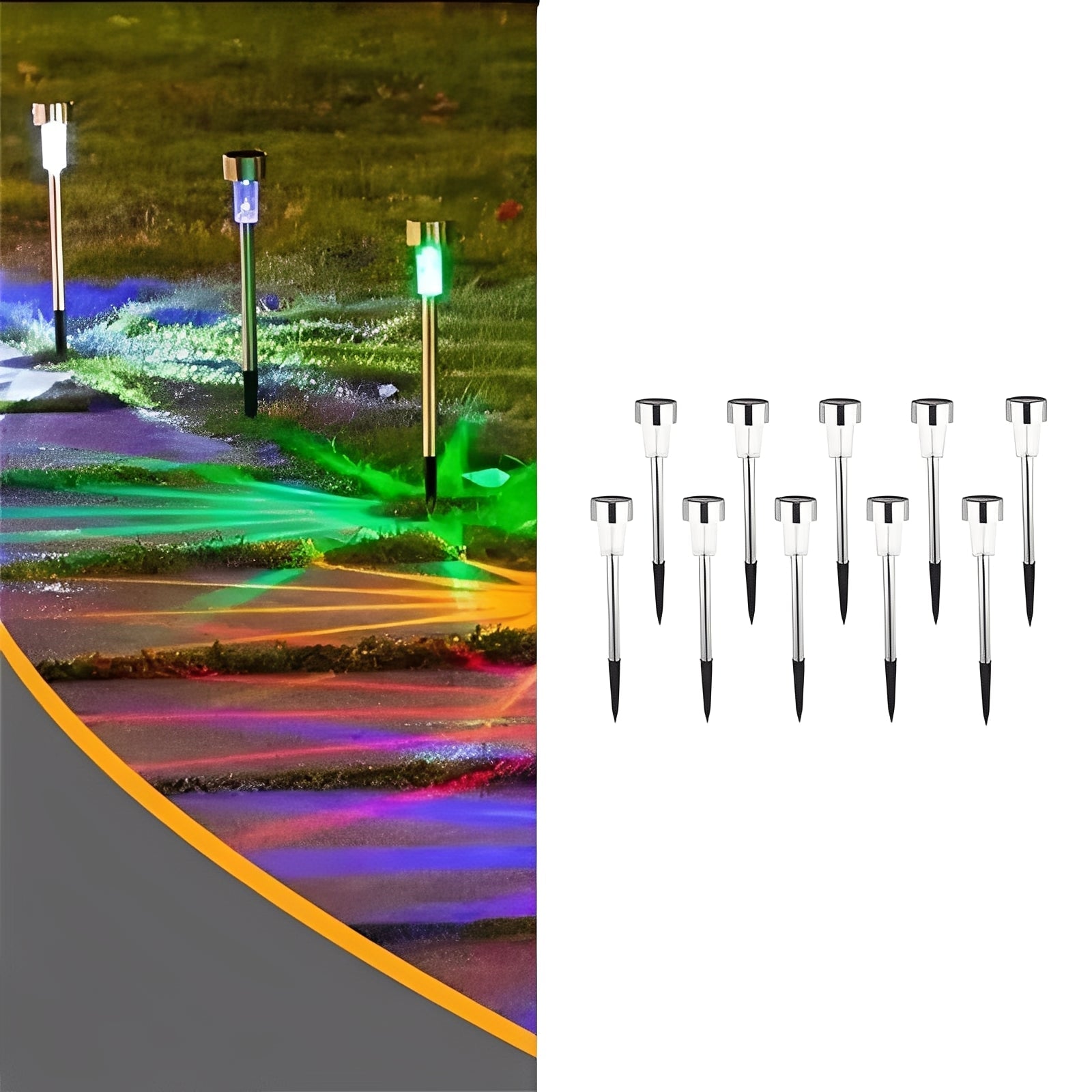 Solarbetriebene LED-Lichterketten für Garten und Hof, 10er Set