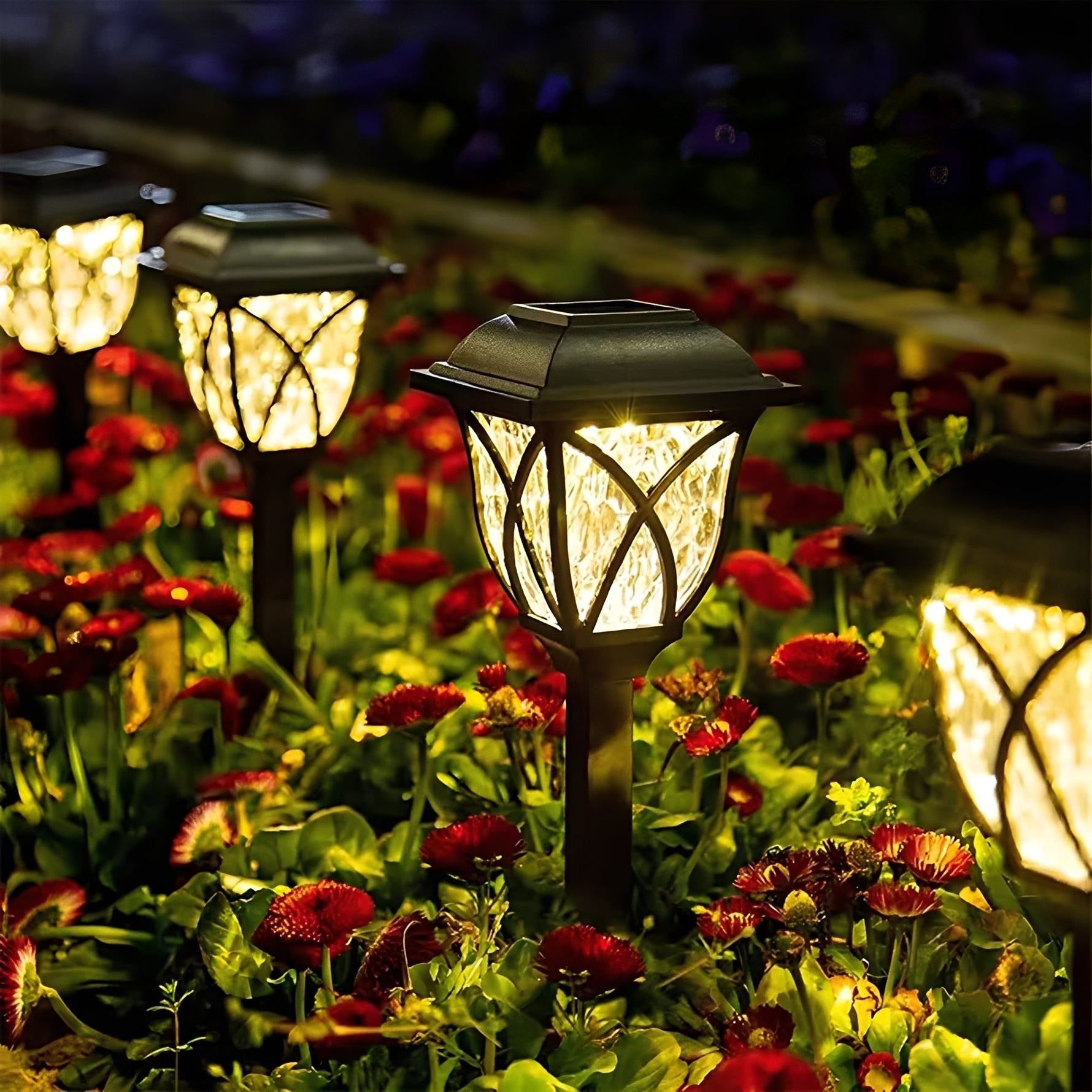 Solar Garden Lights with LED Technology, Set of 2