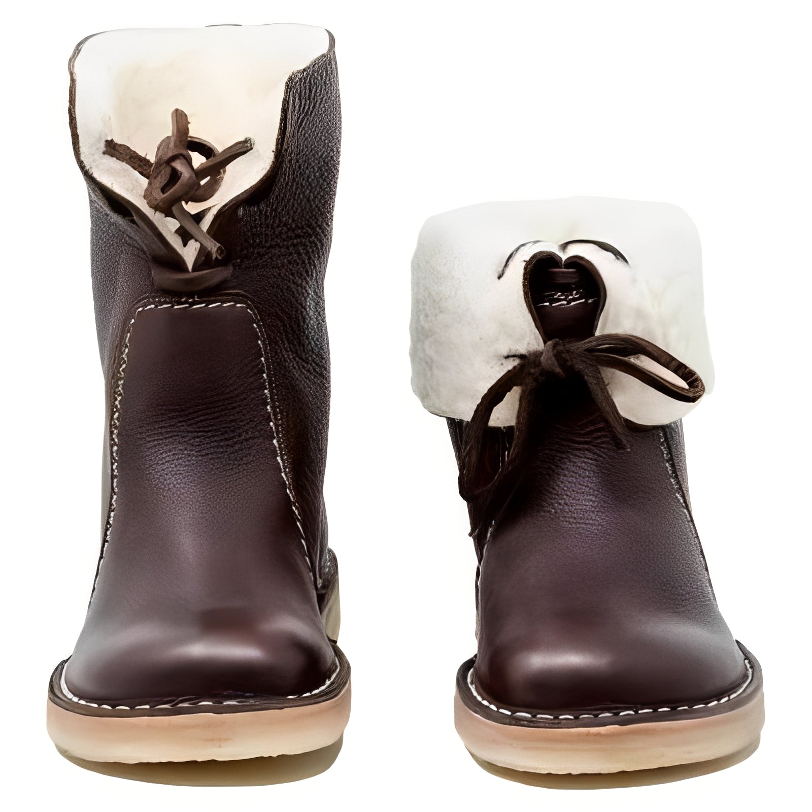 High-quality leather boots with wool for outdoor activities