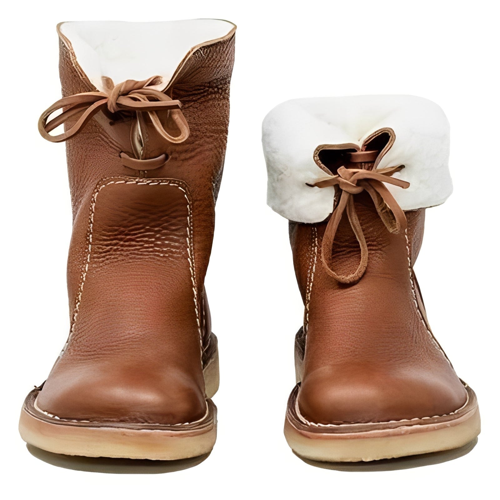 High-quality leather boots with wool for outdoor activities
