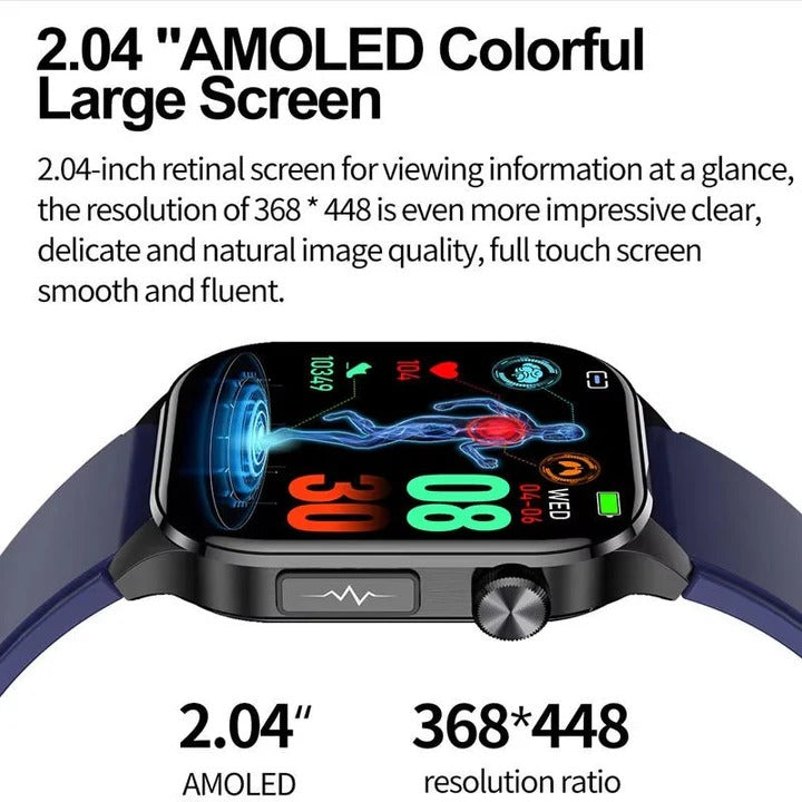 Intelligente Uhr mit klarem AMOLED-Display und Anruf-Funktion