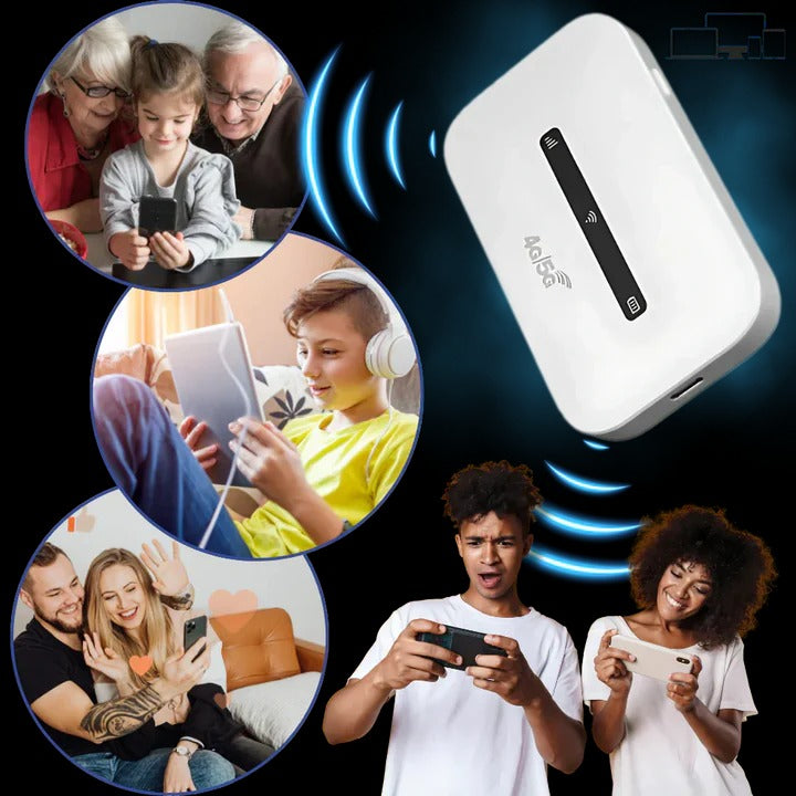 Mobiler 4G LTE WLAN-Router mit SIM-Kartensteckplatz