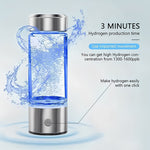Tragbare Wasserflasche mit Wasserstoffgenerator und USB-Ladebasis