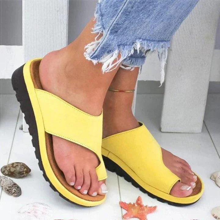 Comfortable slipper sandals with PU leather upper