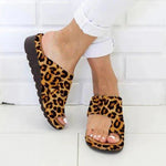 Comfortable slipper sandals with PU leather upper