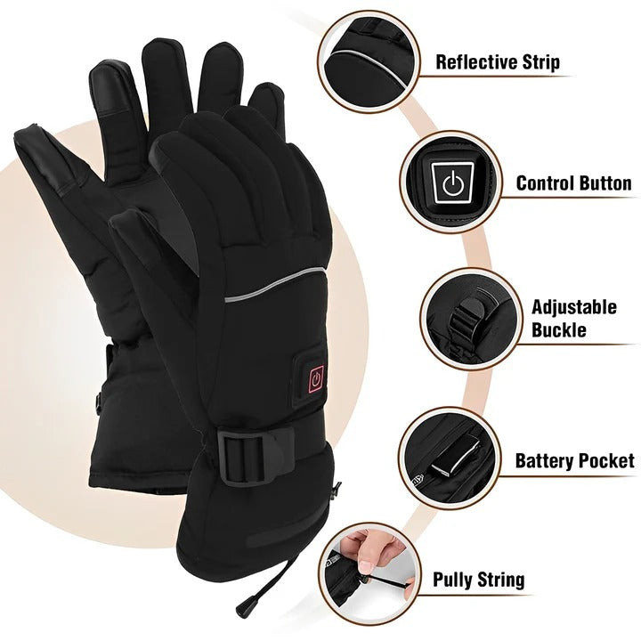 Rechargeable Electric Heated Gloves for Cold Days