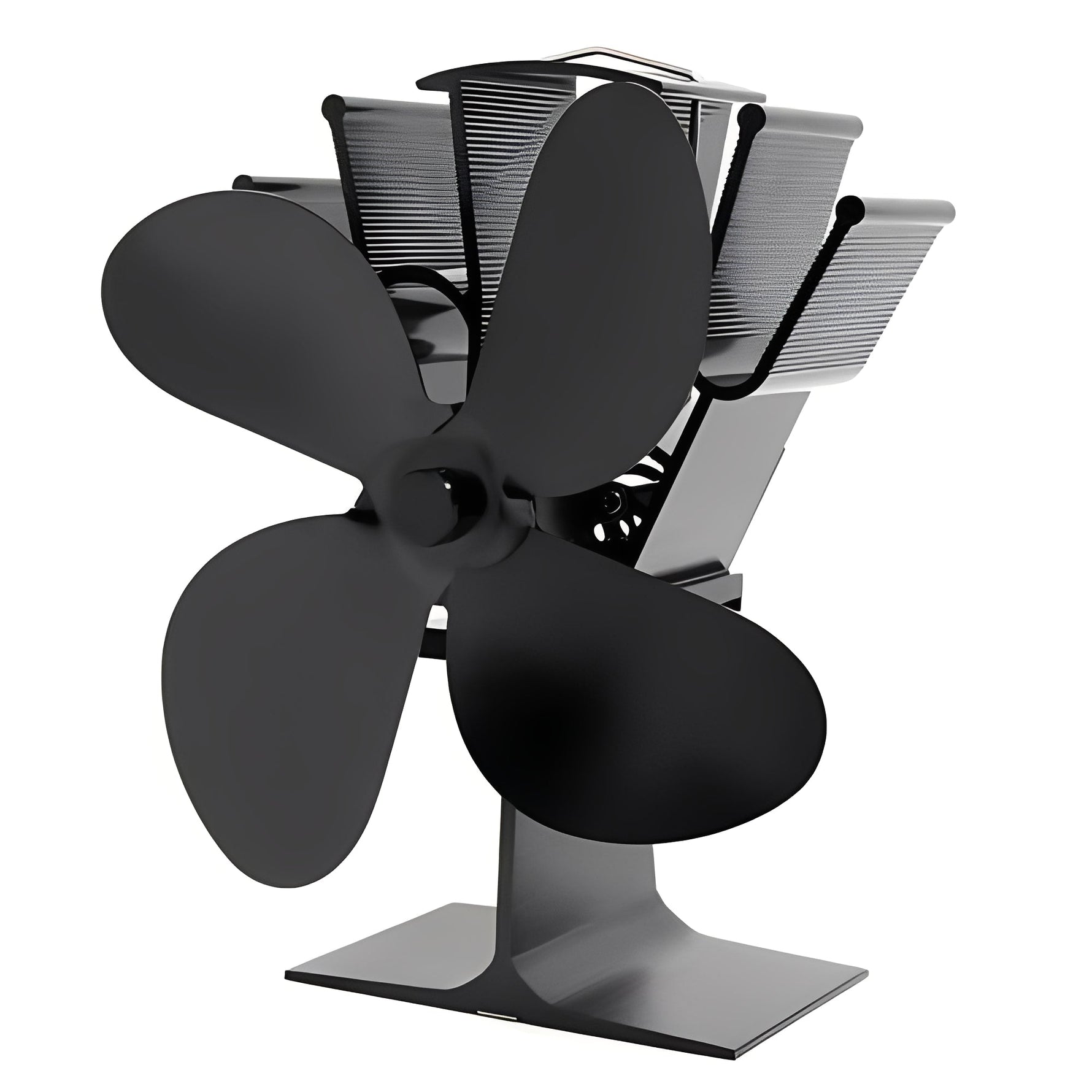 Heat-powered fan for optimal fireplace heat distribution
