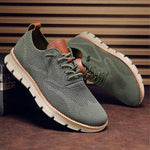 Comfortable leisure shoes with a wide toe box and knitted upper
