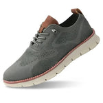 Comfortable leisure shoes with a wide toe box and knitted upper