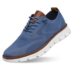 Comfortable leisure shoes with a wide toe box and knitted upper