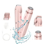 Elegant women's shaver with interchangeable heads for every occasion