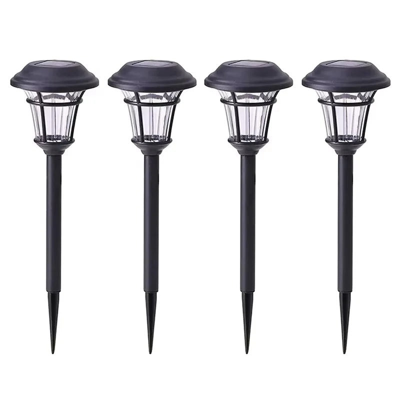 Solar Powered Outdoor LED Garden Lights, Set of 4