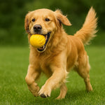 Dog play ball with textured design