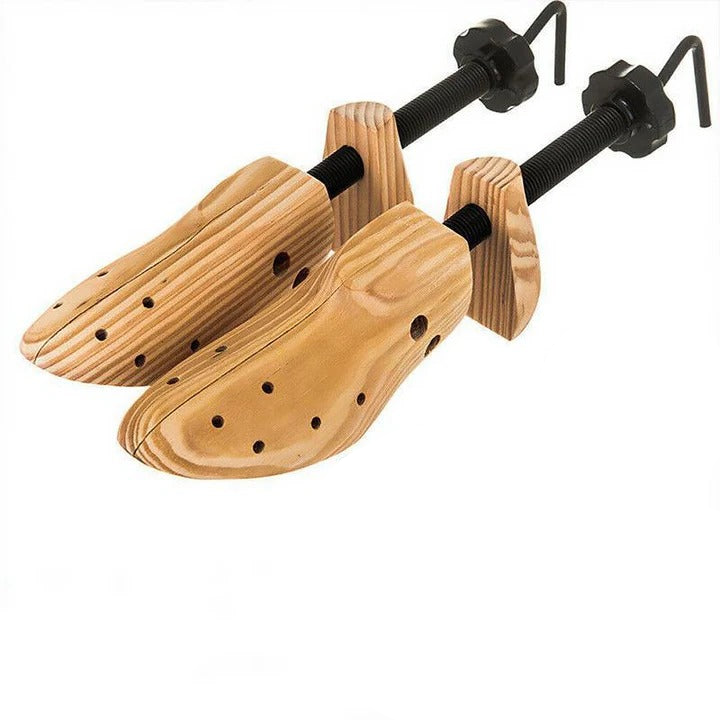 Verstellbare Holzschuhspanner für optimale Schuhpflege
