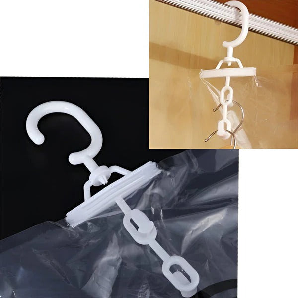 Hanging Vacuum Storage Bags for Optimal Clothing Organization, Set of 4