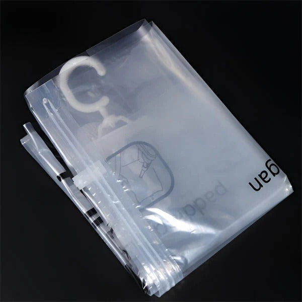 Hanging Vacuum Storage Bags for Optimal Clothing Organization, Set of 4