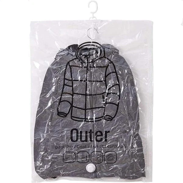 Hanging Vacuum Storage Bags for Optimal Clothing Organization, Set of 4