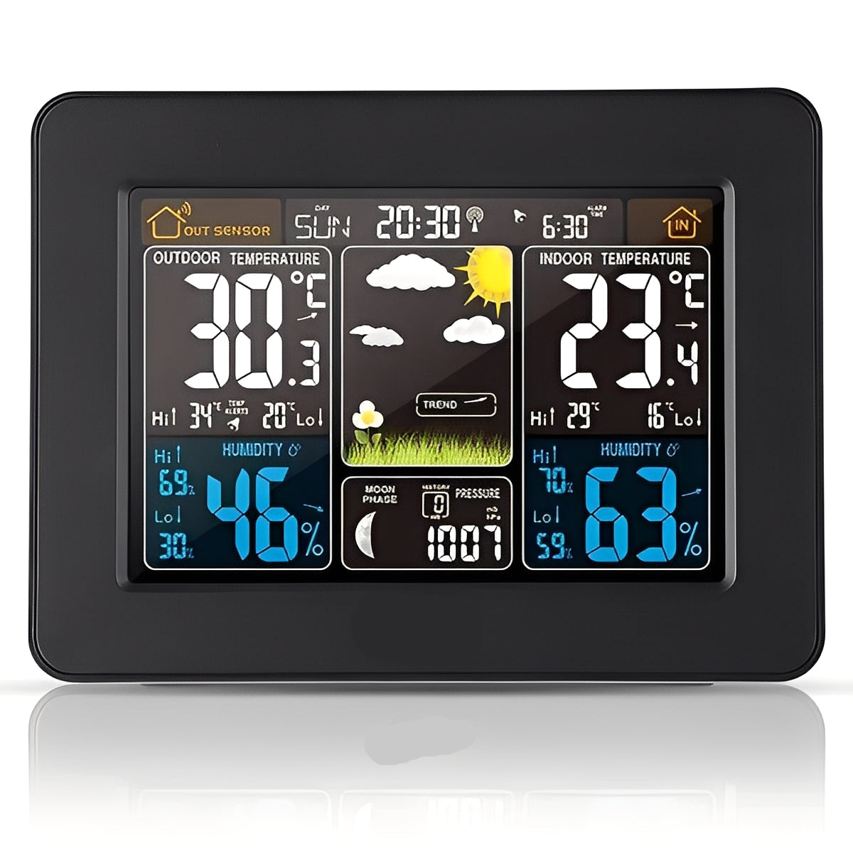 Kabelloser Wettermonitor für Innen- und Außenbereiche