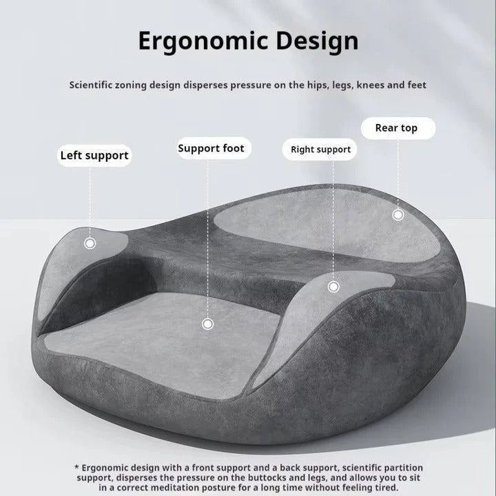 Round meditation cushion with adjustable foam core