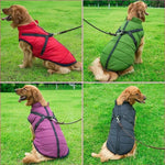 Wärmeschutz Hundemantel mit Eingebautem Geschirr für Kaltes Wetter