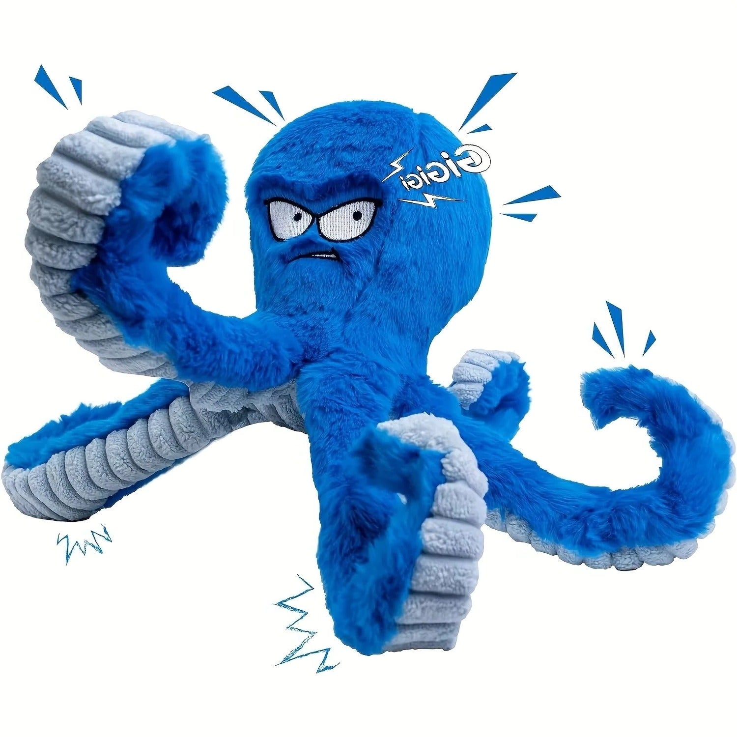 Cuddly octopus toy with sound function