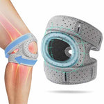 Knee pads with adjustable straps for sports and exercise