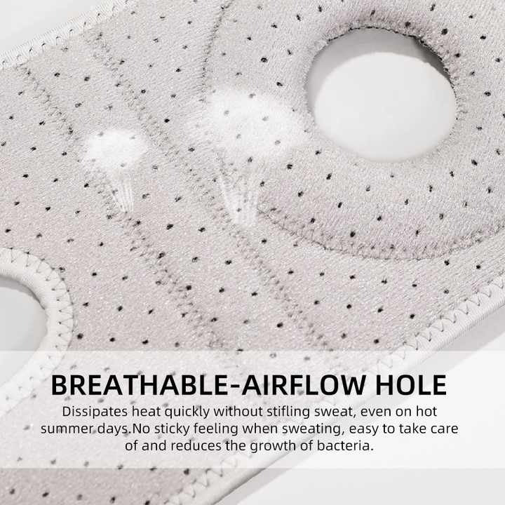 Knee pads with adjustable straps for sports and exercise
