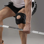 Knee pads with adjustable straps for sports and exercise