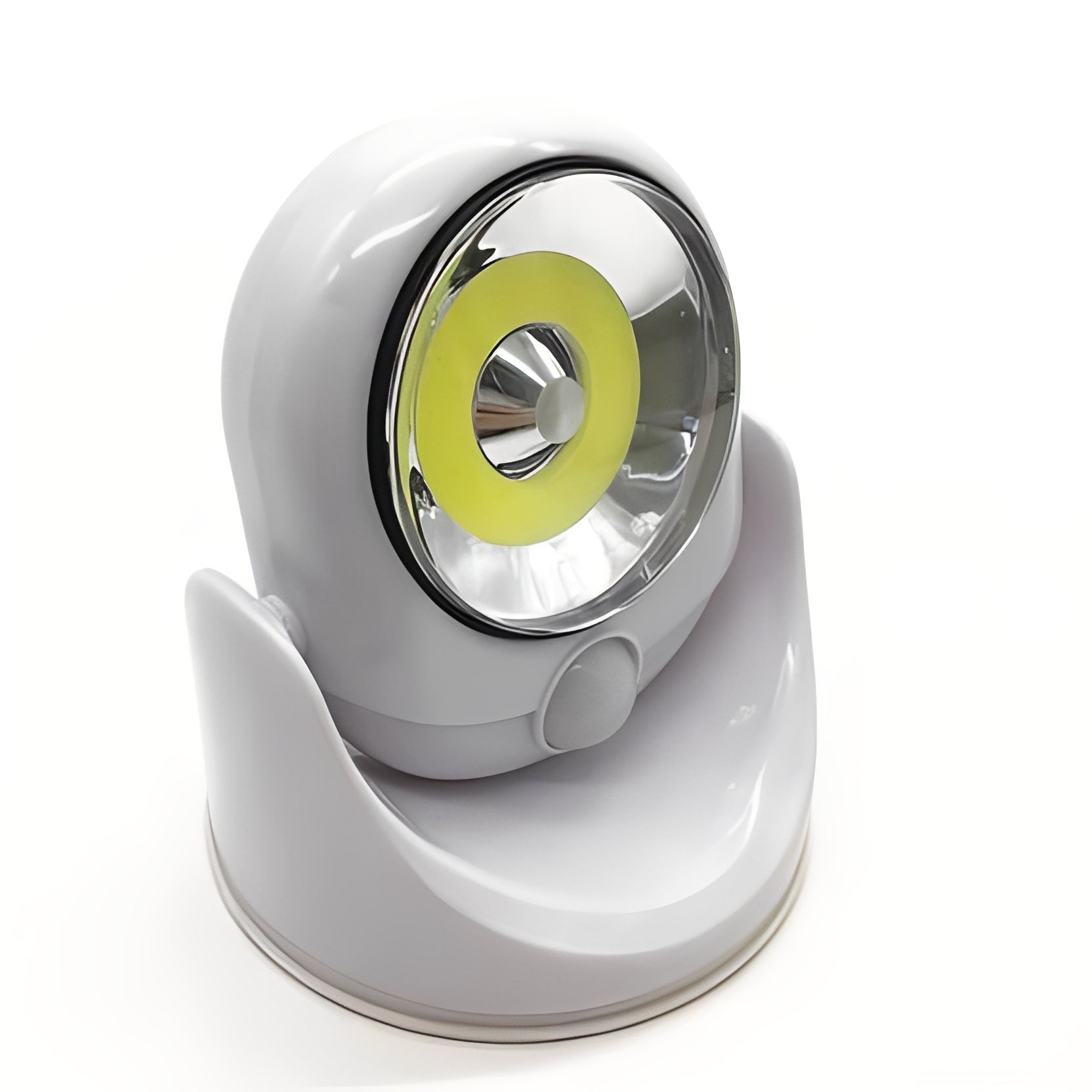 Akku-betriebene LED-Leuchte mit Bewegungsmelder und verstellbarem Fuß