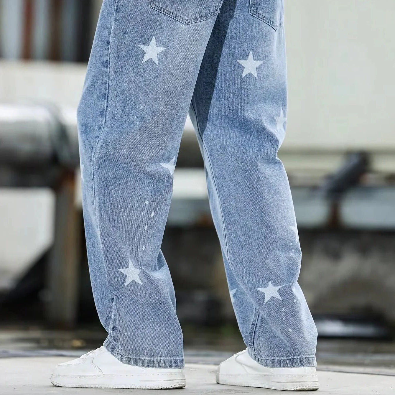 Lässige Herrenjeans mit weitem Bein für jeden Anlass