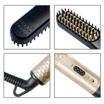 Compact Beard Straightening Brush with Ceramic Heating