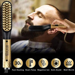 Compact Styling Brush for Beards with Ceramic Heating Technology