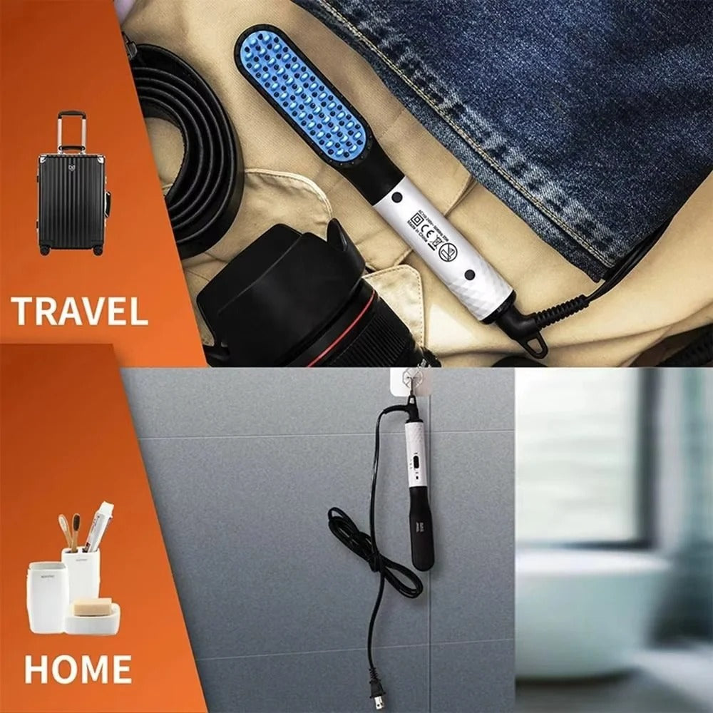 Compact Styling Brush for Beards with Ceramic Heating Technology