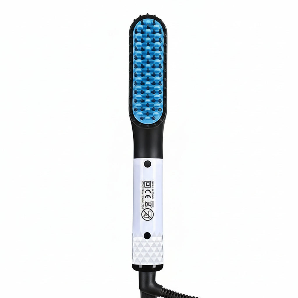 Compact Styling Brush for Beards with Ceramic Heating Technology