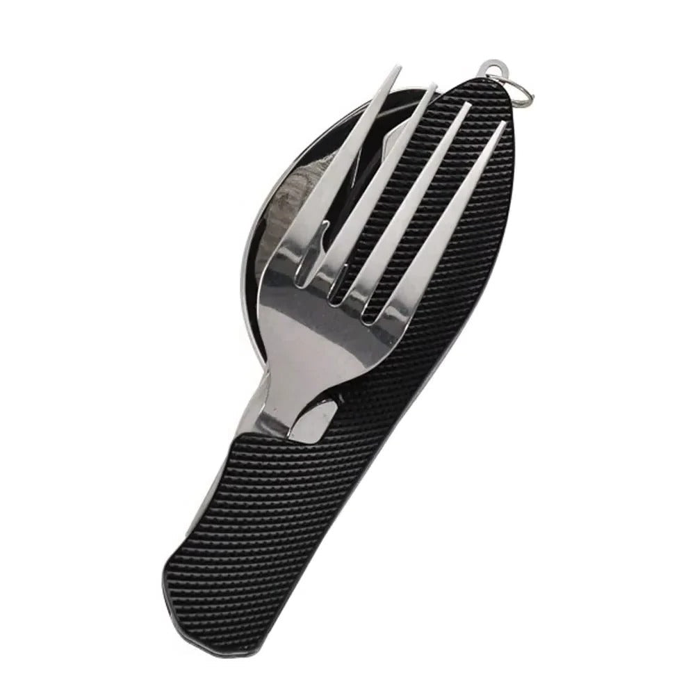 Praktisches 4-in-1 Besteckset für Camping und Reisen