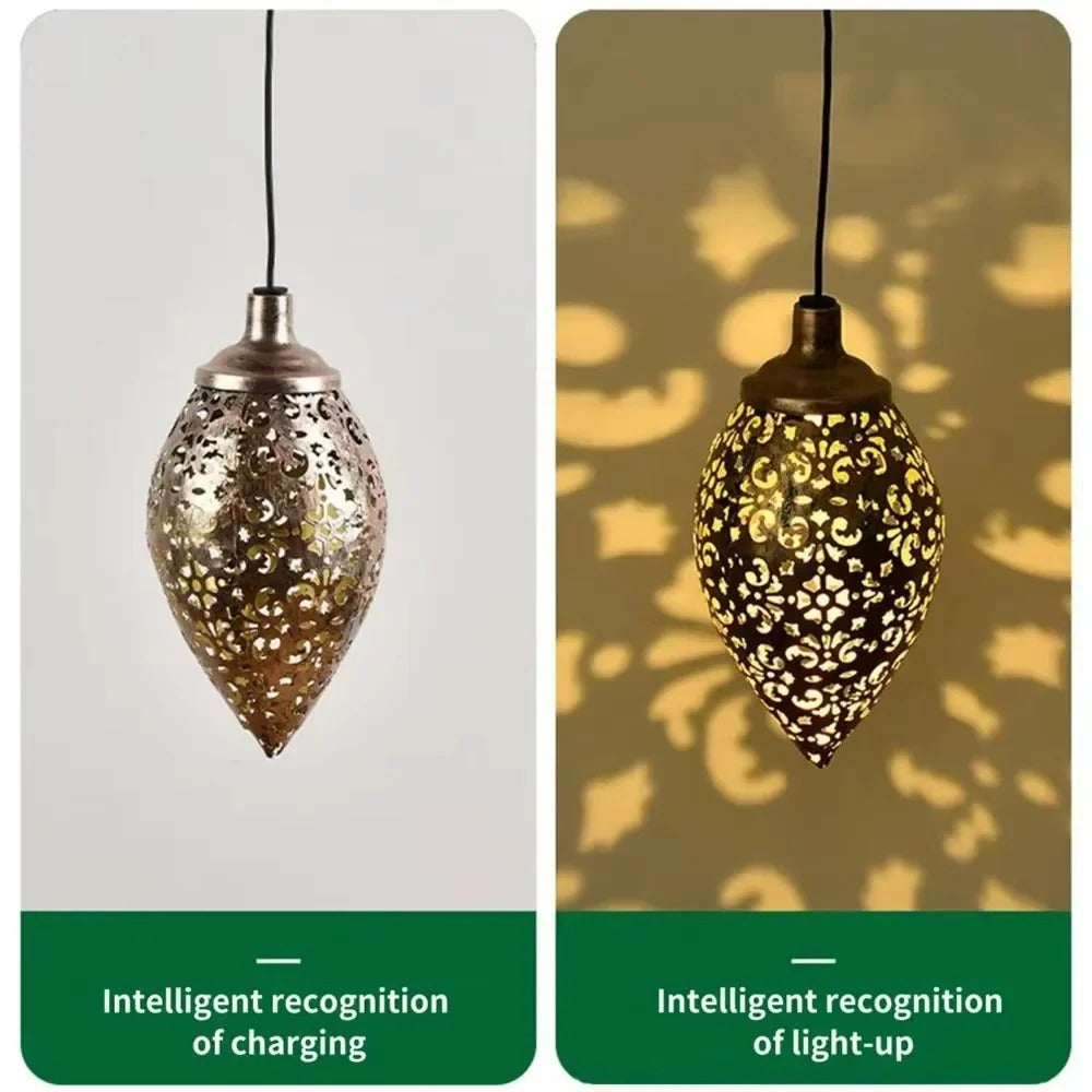 Solar-powered droplet light for garden lighting and decoration