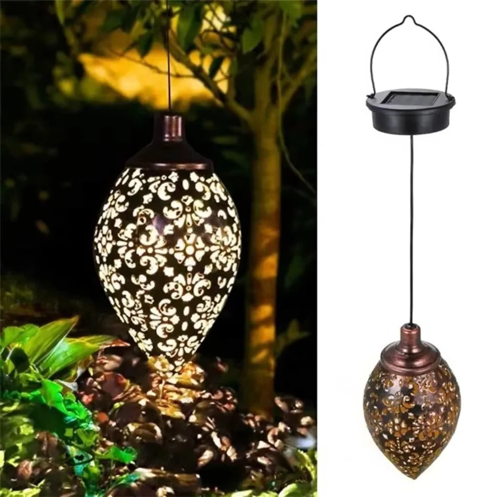 Solar-powered droplet light for garden lighting and decoration