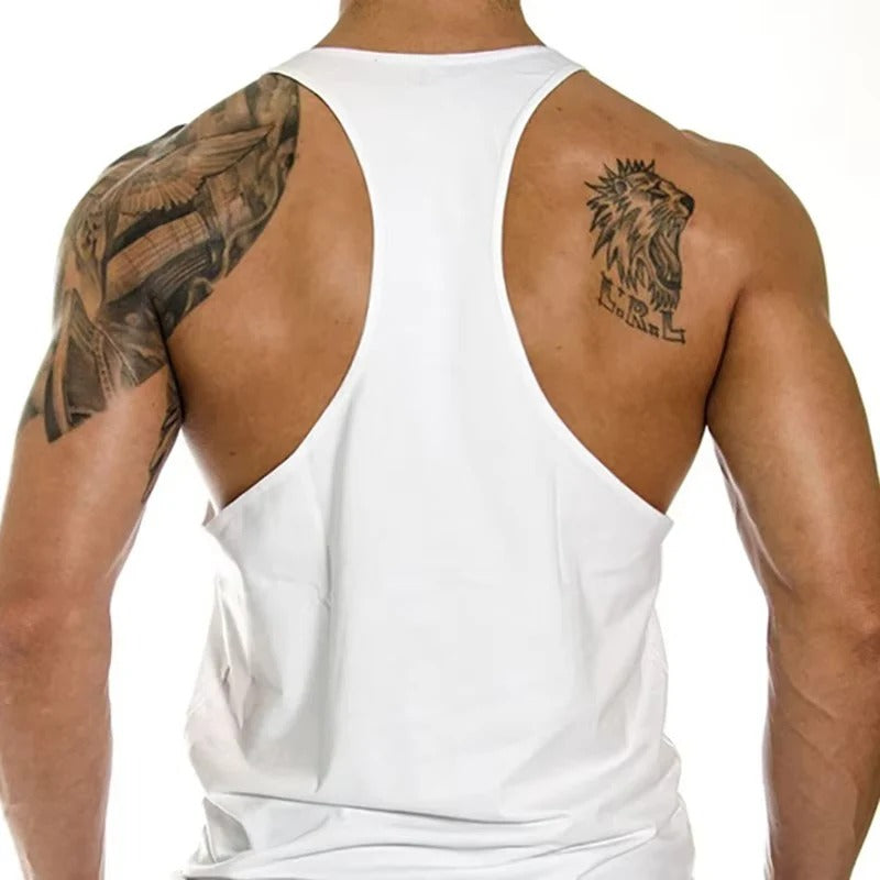 Men's Cotton Y-Back Gym Tank Top