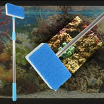 Verstellbarer Algenreiniger für Aquarien mit 180-Grad-Schwamm
