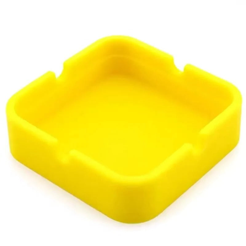 Eckiger Silikon-Aschenbecher mit Tragetasche