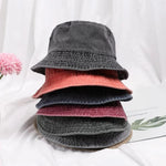 Foldable denim bucket hat for relaxed style and comfortable wear