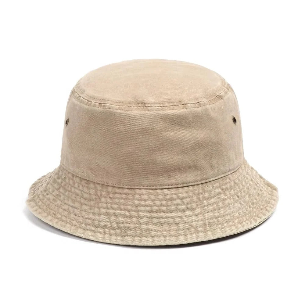 Foldable denim bucket hat for relaxed style and comfortable wear