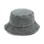 Foldable denim bucket hat for relaxed style and comfortable wear