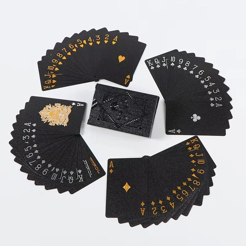 Elegant Black and Gold Card Game for Cozy Evenings