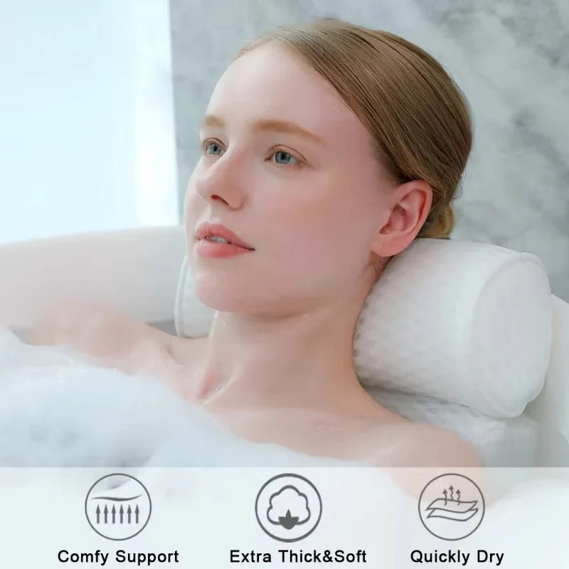 Ergonomisches Badekissen für Nacken- und Kopfunterstützung