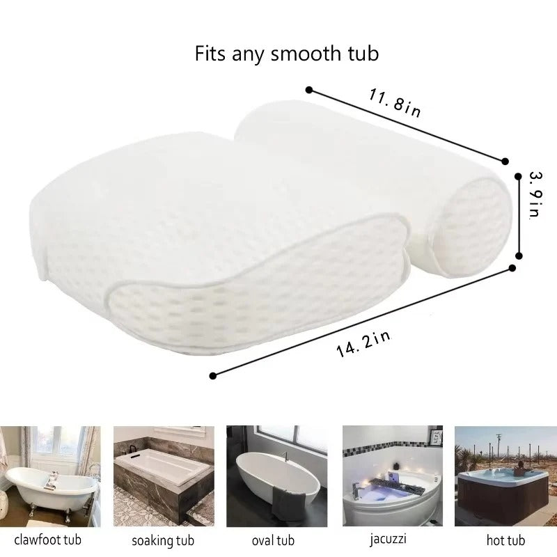Ergonomisches Badekissen für Nacken- und Kopfunterstützung