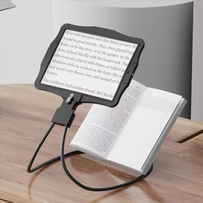 Adjustable Hands-Free Magnifier with LED Illumination and 5x Magnification
