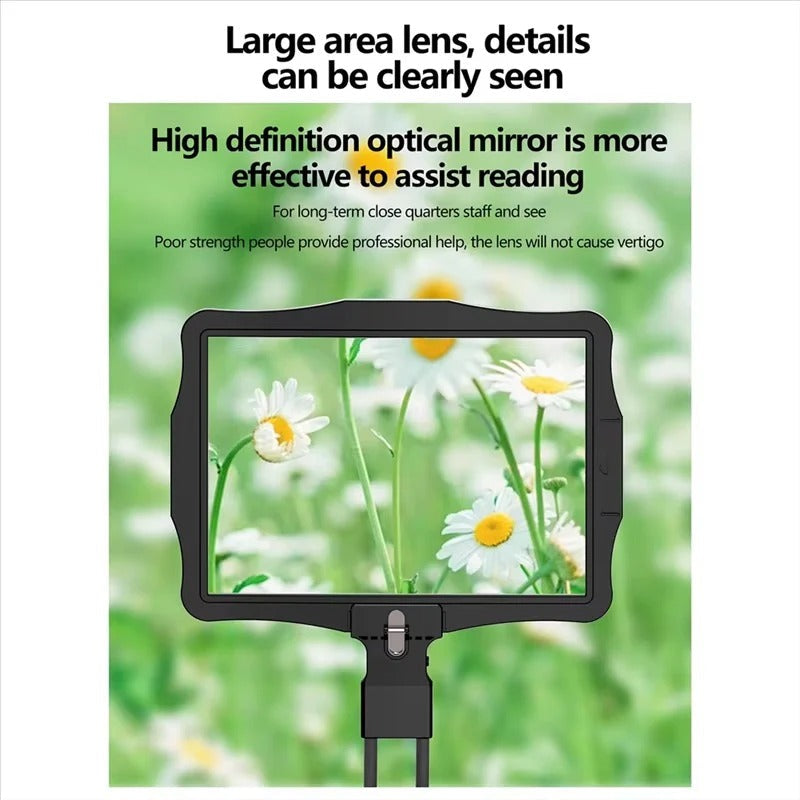 Adjustable Hands-Free Magnifier with LED Illumination and 5x Magnification