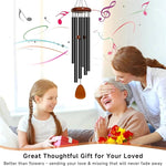 Elegant aluminum wind chimes with wood accents for outdoor use