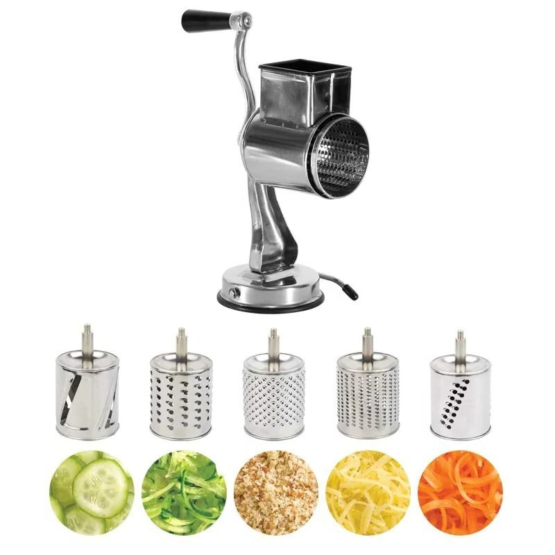 Compact Vegetable Chopper with 5 Interchangeable Stainless Steel Blades